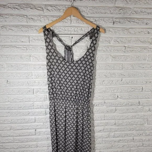 Old Navy Women Dress Extra Large XL Slip Black White Geometric GEO65XE - Picture 4 of 12